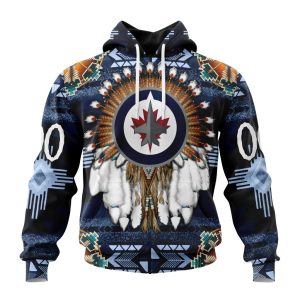 Personalized NHL Winnipeg Jets Special Native Costume Design Unisex Pullover Hoodie
