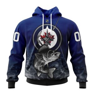 Personalized NHL Winnipeg Jets Specialized Fishing Style Unisex Pullover Hoodie