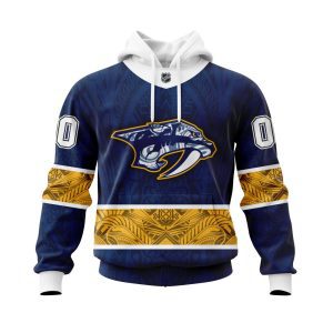 Personalized Nashville Predators Specialized Native With Samoa Culture Unisex Pullover Hoodie