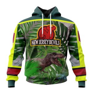 Personalized New Jersey Devils Specialized Jersey Hockey For Jurassic World Unisex Pullover Hoodie