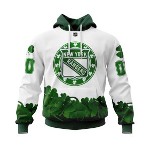 Personalized New York Rangers Happy St Patrick's Day Unisex Pullover Hoodie