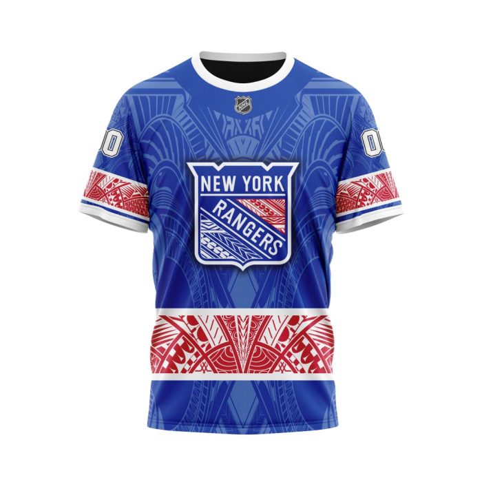 Personalized New York Rangers Specialized Native With Samoa Culture Unisex Tshirt TS4571