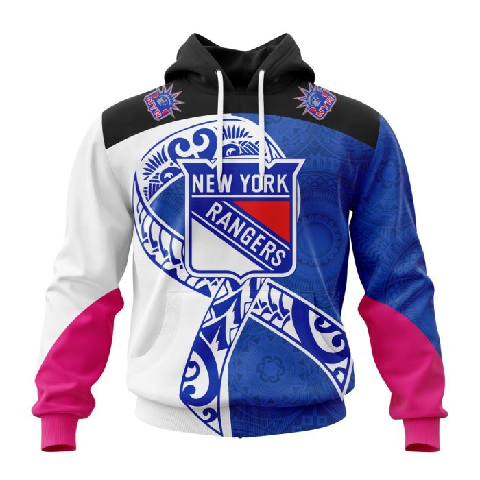 Personalized New York Rangers Specialized Samoa Fights Cancer Unisex Pullover Hoodie