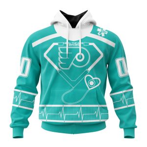 Personalized Philadelphia Flyers Special Design Honoring Healthcare Heroes Unisex Pullover Hoodie
