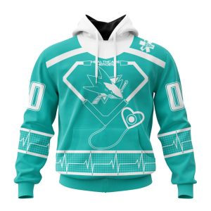 Personalized San Jose Sharks Special Design Honoring Healthcare Heroes Unisex Pullover Hoodie