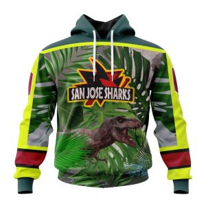 Personalized San Jose Sharks Specialized Jersey Hockey For Jurassic World Unisex Pullover Hoodie