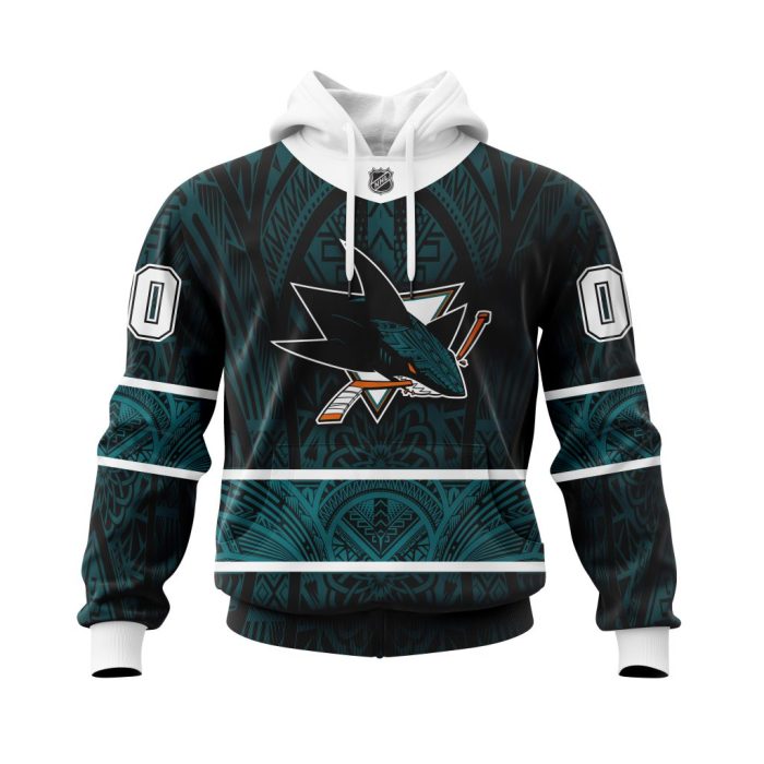 Personalized San Jose Sharks Specialized Native With Samoa Culture Unisex Pullover Hoodie