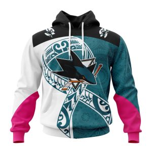 Personalized San Jose Sharks Specialized Samoa Fights Cancer Unisex Pullover Hoodie