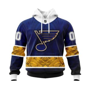 Personalized St. Louis Blues Specialized Native With Samoa Culture Unisex Pullover Hoodie