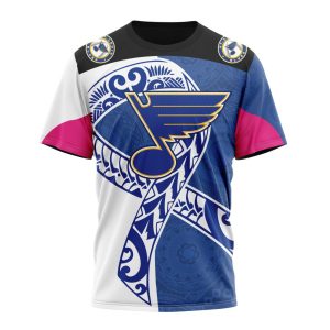 Personalized St. Louis Blues Specialized Samoa Fights Cancer Unisex Tshirt TS6500