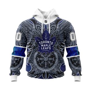 Personalized Toronto Maple Leafs Dark Norse Viking Symbols Unisex Pullover Hoodie