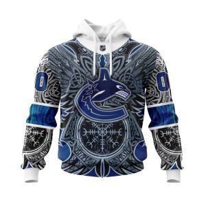 Personalized Vancouver Canucks Dark Norse Viking Symbols Unisex Pullover Hoodie