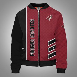 Phoenix Coyotes Red Black Bomber Jacket Gucci Luxury Jacket TBJ4941