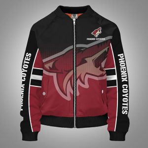 Phoenix Coyotes Red Black Unisex Bomber Jacket TBJ4942