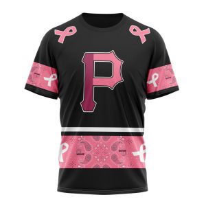 Pittsburgh Pirates Specialized Design In Classic Style With Paisley! In October We Wear Pink Breast Cancer Unisex T-Shirt