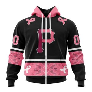 Pittsburgh Pirates Specialized Design In Classic Style With Paisley! In October We Wear Pink Breast Cancer Unisex Zip Hoodie