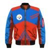 Pittsburgh Steelers Red Blue Bomber Jacket TBJ4750