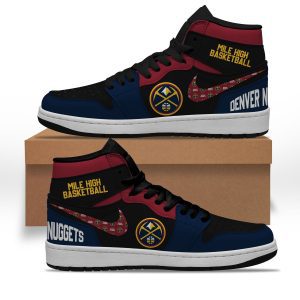 Premium Denver Nuggets Shoes AJ1 Nike Sneakers High Top Shoes