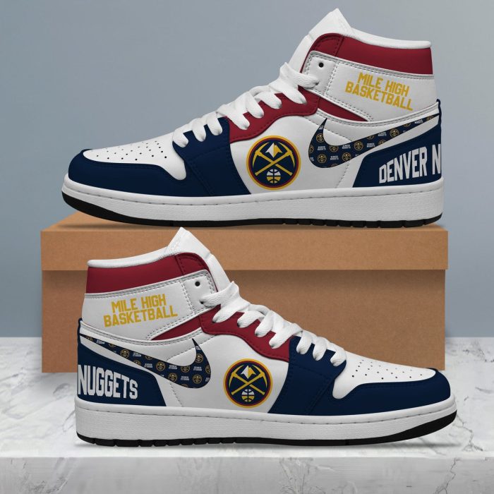 Premium Denver Nuggets Shoes AJ1 Nike Sneakers High Top Shoes