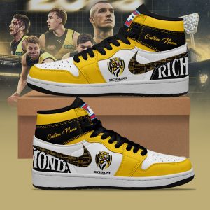 Richmond Tigers AFL Personalized AJ1 Nike Sneakers High Top Shoes