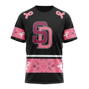 San Diego Padres Specialized Design In Classic Style With Paisley! In October We Wear Pink Breast Cancer Unisex T-Shirt