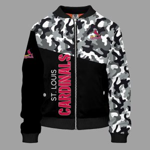 St. Louis Cardinals Camouflage Red Bomber Jacket TBJ4416