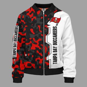Tampa Bay Buccaneers Camouflage Red Bomber Jacket TBJ4787
