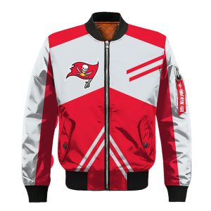 Tampa Bay Buccaneers Red Silver Bomber Jacket TBJ4789