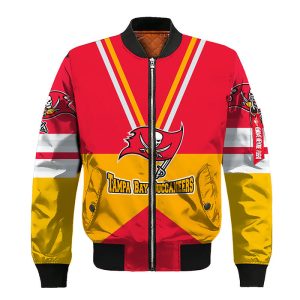 Tampa Bay Buccaneers Red Yellow Bomber Jacket TBJ4791