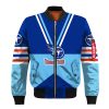 Tennessee Titans Blue White Bomber Jacket TBJ4797