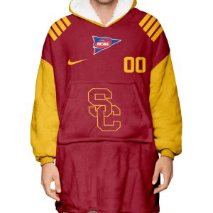 USC Trojans - Personalize Oodie Blanket Hoodie Wearable Blanket
