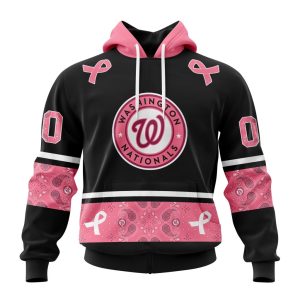Washington Nationals Specialized Design In Classic Style With Paisley! In October We Wear Pink Breast Cancer Unisex Pullover Hoodie