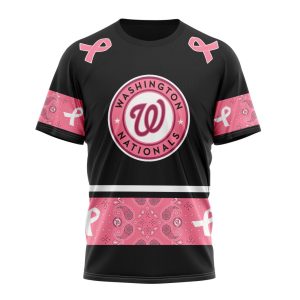 Washington Nationals Specialized Design In Classic Style With Paisley! In October We Wear Pink Breast Cancer Unisex T-Shirt