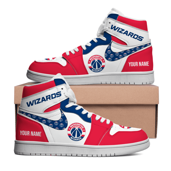 Washington Wizards Personalized NBA AJ1 Nike Sneakers High Top