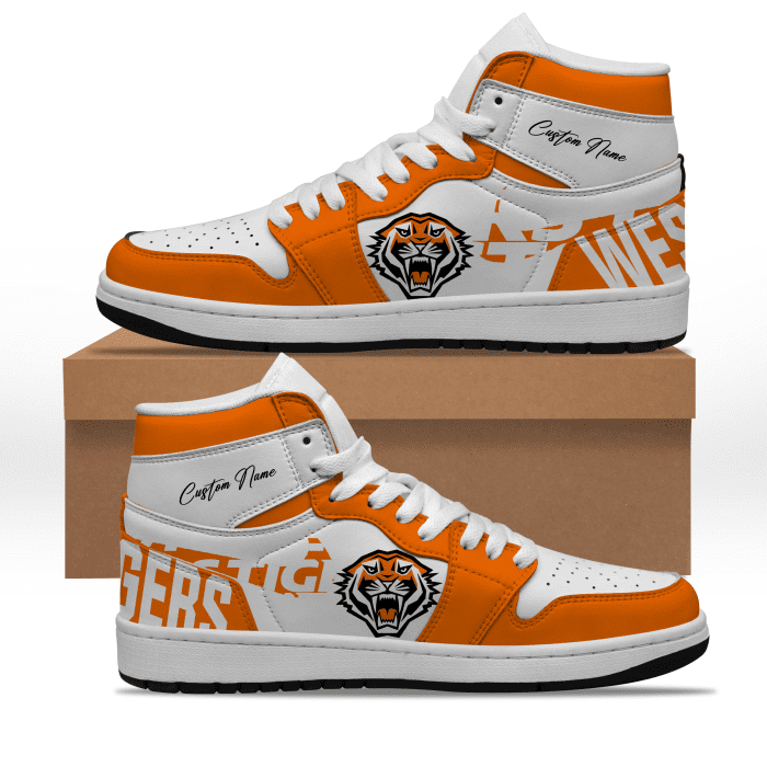 Wests Tigers NRL AJ1 Nike Sneakers High Top Shoes 2023 Collection