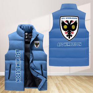 Afc Wimbledon Sleeveless Down Jacket Sleeveless Vest