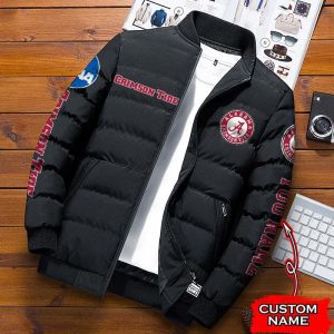 Alabama Crimson Tide NCAA Premium Puffer Down Jacket Personalized Name