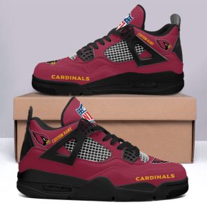 Arizona Cardinals NFL Premium Jordan 4 Sneaker Personalized Name Shoes JD4709