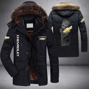 Baby Groot Chevrolet Parka Jacket Fleece Coat Winter PJF1008