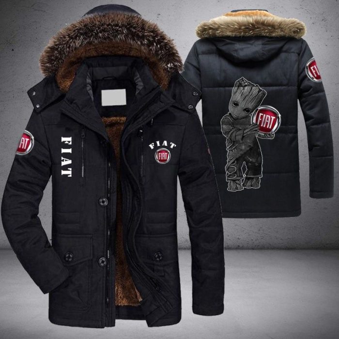 Baby Groot Fiat Parka Jacket Fleece Coat Winter PJF1009