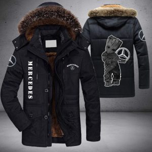 Baby Groot Mercedes Parka Jacket Fleece Coat Winter PJF1014