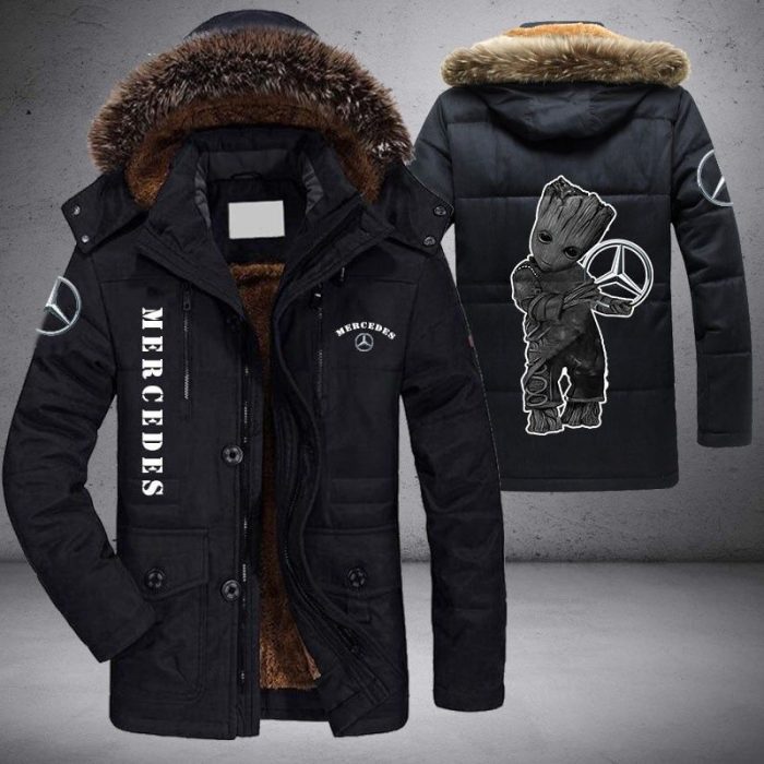 Baby Groot Mercedes Parka Jacket Fleece Coat Winter PJF1014