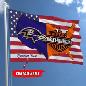 Baltimore Ravens NFL Harley Davidson Fly Flag Outdoor Flag FI446