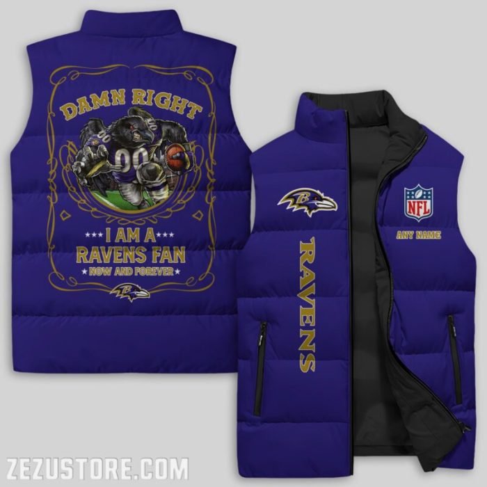 Baltimore Ravens NFL Sleeveless Down Jacket Sleeveless Vest