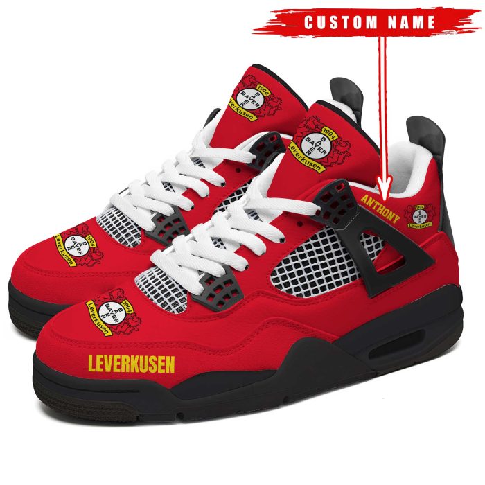 Bayer 04 Leverkusen Bundesliga Premium Sneaker Jordan 4 Personalized Name Shoes JD4691