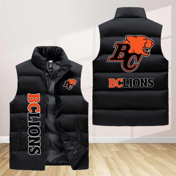 Bc Lions Sleeveless Down Jacket Sleeveless Vest