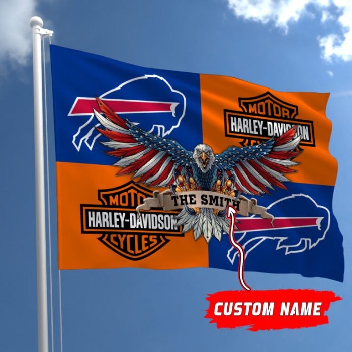 Buffalo Bills NFL Harley Davidson Fly Flag Outdoor Flag FI447