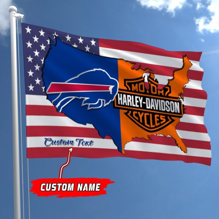 Buffalo Bills NFL Harley Davidson Fly Flag Outdoor Flag FI448