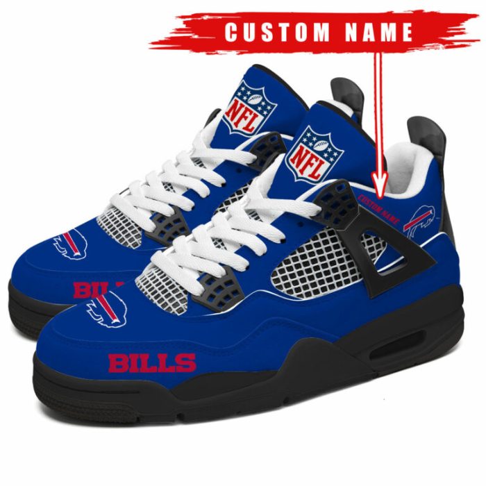 Buffalo Bills NFL Premium Jordan 4 Sneaker Personalized Name Shoes JD4715