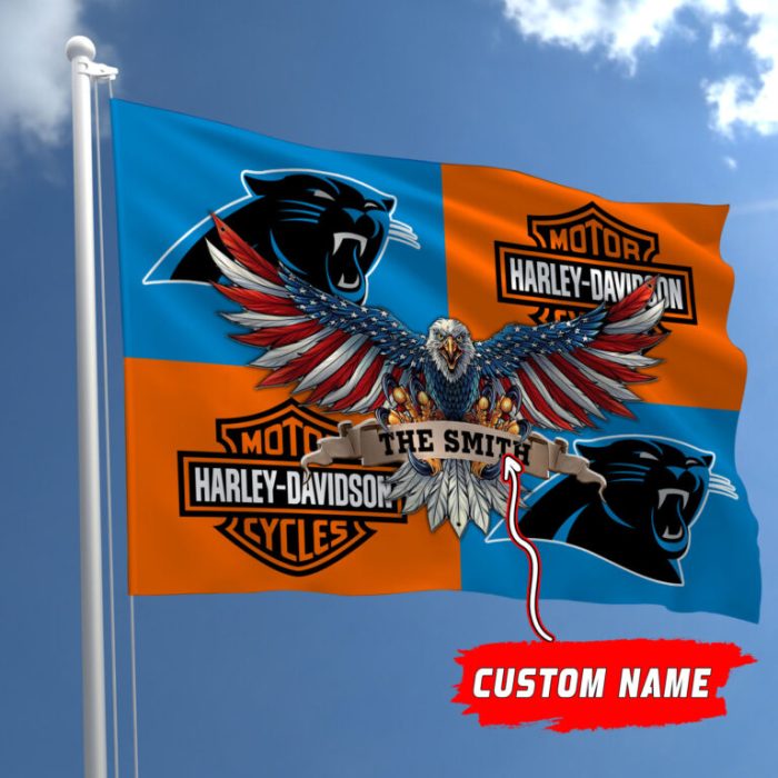 Carolina Panthers NFL Harley Davidson Fly Flag Outdoor Flag FI449